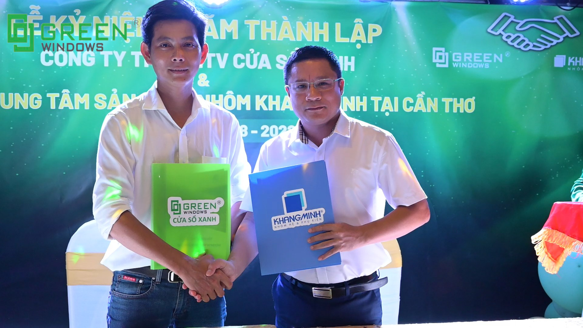 lễ ký kết hợp tác Green Windows - Nhôm Khang Minh diễn ra thành công tốt đẹp