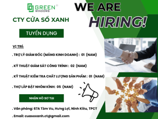 THÔNG BÁO TUYỂN DỤNG THÁNG 08 NĂM 2024