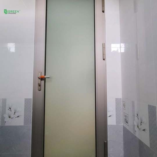 Cửa đi 1 mở quay 1 cánh nhôm maxpro màu champagne